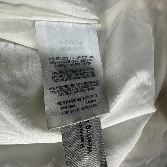 J Crew Dress Womens 4 Gray Belted Tweed Cap Sleeve E9495 NO BELT Back Zip Lined - Picture 4 of 6